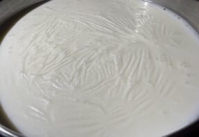 IMG_3560 Warming up the milk for homemade yogurt.