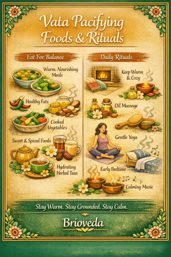 Vata pacifying foods