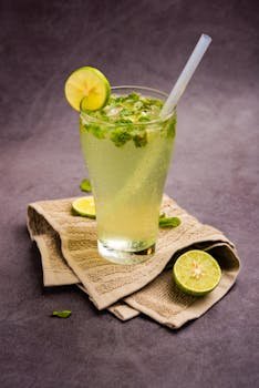 Green mango and mint drink to beat the heat.
