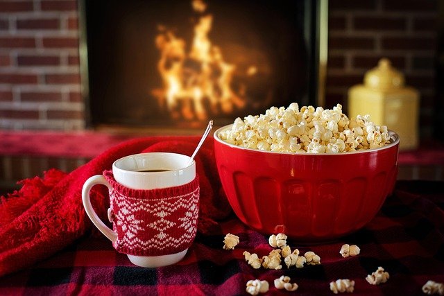 Popcorn and tea - food craving.